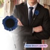 Unique Bargains Wedding Camellia Flower Groom Boutonnieres Lapel Pins for Men 1 Pc - 4 of 4