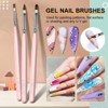 SAVILAND 18pc Nude Brush Kit - Salon Pro Gel & Art Tool Set for Nail Design Mastery. - 3 of 4