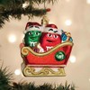 Old World Christmas 4.0 Inch M&M's In Sleigh Chocolate Candies Santa Hat Tree Ornaments - 3 of 3