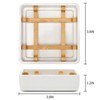 Aoibox Bamboo Soap Dish with Detachable Holder for Bathroom Sink, Shower, Kitchen - Ventilated Wooden Soap Tray, Right Angle White Design - 2 of 4