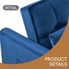 3 in 1 Convertible Sleeper Sofa Bed, Modern Pull Out Couch Bed, Adjustable Backrest, Velvet Loveseat Futon Sofa with Pillows - Leovsnove - 4 of 4