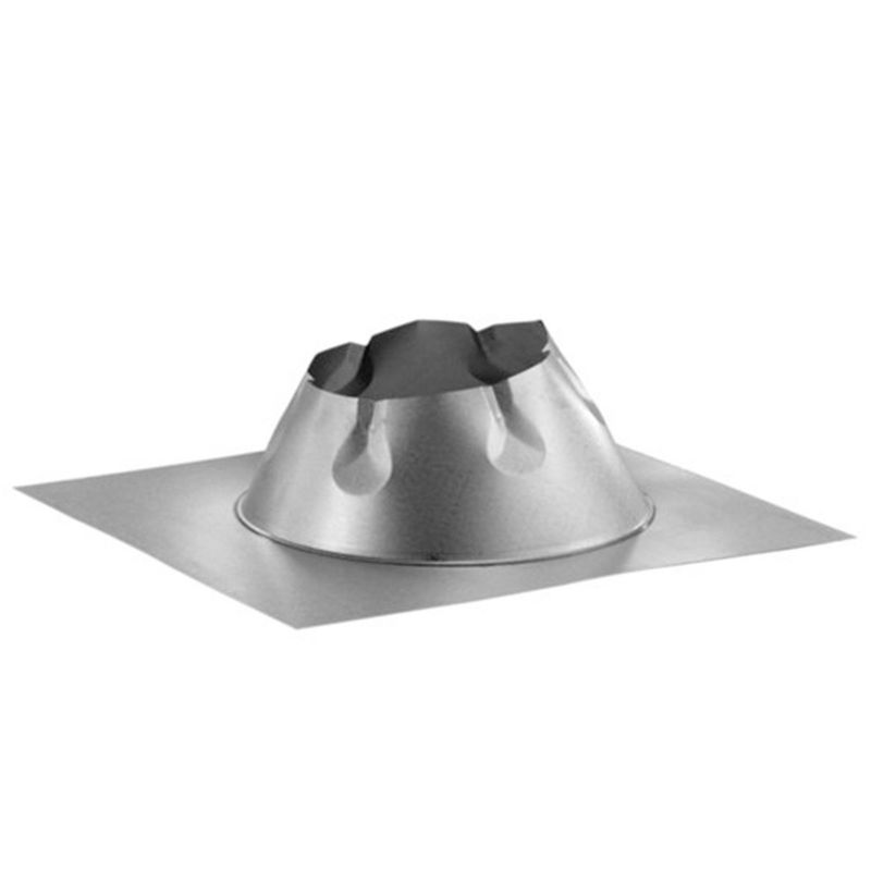 DuraVent 6DP-F6 DuraPlus 6 Inch Diameter Connection Triple Walled Galvalume Steel Roof Flashing for 0/12 to 6/12 Inch Pitch, 2 of 6