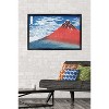 Trends International Fine Wind, Clear Morning by Katsushika Hokusai Framed Wall Poster Prints - 2 of 4