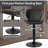 Abynow Modern Bar Stools Set of 2 Swivel Bar Height Barstools Chairs with Adjustable Height, Round Heavy Metal Base, and Footrest - 2 of 4