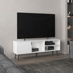 NicBex TV Stand for 70 Inch TV,TV Entertanment Center with 1 Cabinet and 3 Open Shelves,Modern TV Console Table for Living Room - 1 of 4