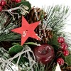 Northlight 10" Unlit Stars, Berries and Pine Cones Pine Christmas Wreath - 2 of 3