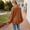 Anna-Kaci Women's Ribbed Knit Sweater with Drop Shoulder Design - 4 of 4