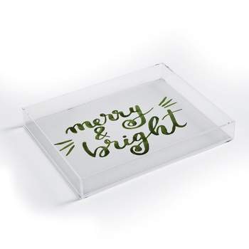 Showmemars LOVE JOY Festive Letters Small Acrylic Tray - Deny Designs