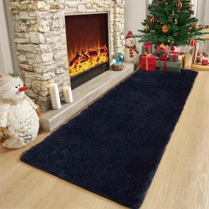 Acekool Ultra Soft Shaggy Rug, Non-Slip Plush Indoor Carpet, Tie-Dye & Solid Colors for Living Room, Bedroom – Multiple Sizes - 1 of 4