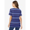 Woman Within Perfect Printed Short-Sleeve V-Neck Tee - 3 of 4