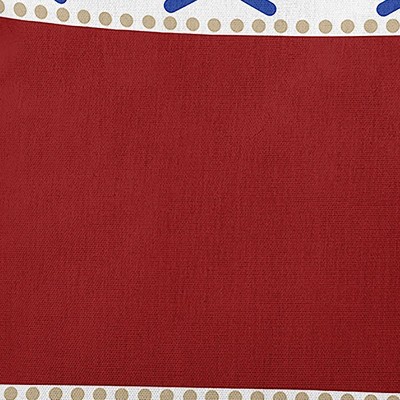 16" x 16" Red and Blue Geometric Polyester Square Throw Pillow
