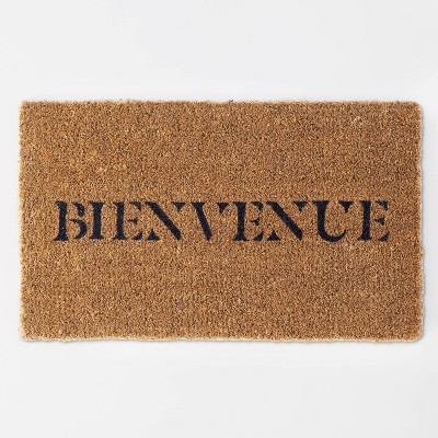 1&#39;6&#34;x2&#39;6&#34; Bienvenue Doormat Black - Threshold&#8482; designed with Studio McGee