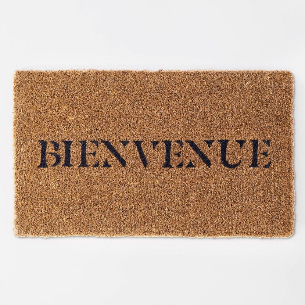 1'6"x2'6" Bienvenue Doormat Black - Threshold designed with Studio McGee Bundle