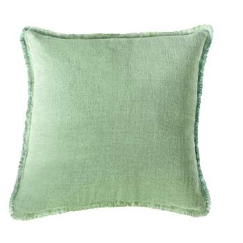 Green So Soft Linen Euro Pillow