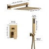 CASAINC 10" Inch Wall Mounted Square Shower System Set with Handheld Spray - 2 of 3