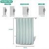 LunaLulinlk Waffle Weave Fabric Shower Curtain ,Misty Blue,71"Wx72"L - 3 of 4