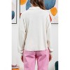 August Sky Women's Spread Collar Half Button Up Knit Pullover - 2 of 3
