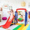 Costway 3 in 1 Junior Children Climber Slide Swing Seat Basketball Hoop Playset - image 4 of 4