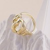 SOHI Women's California Gold The Small Link Statement Ring - 2 of 4