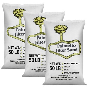 Palmetto 3 Pack Pool Filter Sand, Clean and Clear Water, Superior Quality Natural Sand for Residential and Commercial Pool Sand Filter Pumps, 50 Pound - 1 of 4