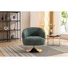 NicBex Accent Swivel Chair With Gold Metal Round Base Sofa Chair Lounge Chair for Living Room, Bedroom, Office - 2 of 4