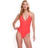 Anna-Kaci Swim Swim Women's Halter Neck One-Piece Swimsuit with Plunge V-Neckline - 2 of 4