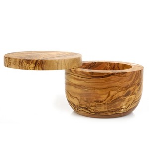 Berard France Olive Wood Salt Keeper - 1 of 2