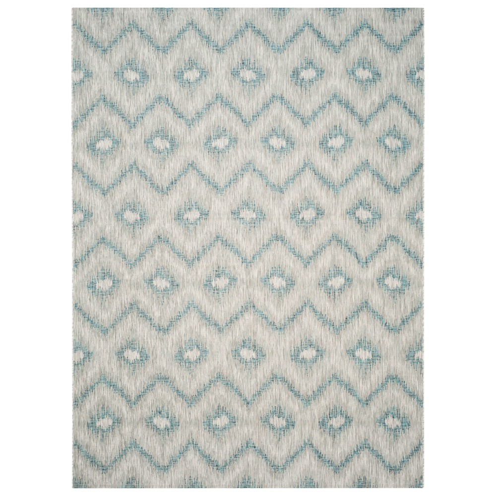 Penhale Rectangle 8' X 11' Outer Patio Rug - Gray / Blue - Safavieh