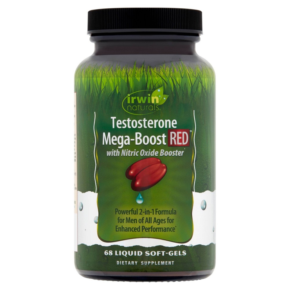 Photos - Vitamins & Minerals Irwin Naturals Men's Testosterone Mega Boost Softgels - Red - 60ct