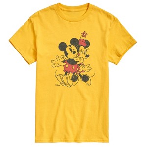 Men's - Disney - Mickey And Minnie Heart Short Sleeve Graphic T-Shirt - 1 of 4