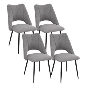 NicBex  Set of 4 Modern Dining Chairs with Adjustable Feet,Modern and Simple Dinner Chairs with Metal Legs for Kitchen,Living Room - 1 of 4