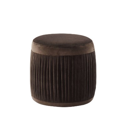 Darby Round Ottoman Brown - miBasics