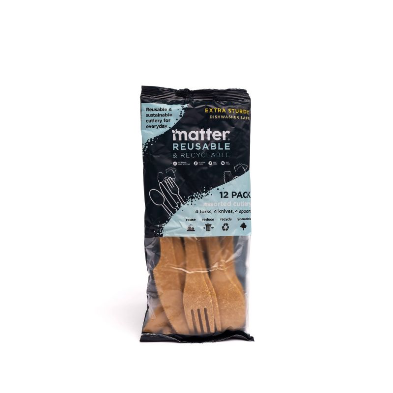 Matter Reusable &#38; Recyclable Assorted Cutlery - 12ct, 1 of 8