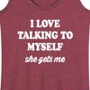 Women's - Instant Message - I Love Talking To Myself Graphic Racerback Tank - 2 of 4
