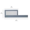 BreathableBaby Breathable Mesh Toddler Bed Conversion Kit for 3-in-1 Crib, Steel Gray - 2 of 4