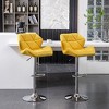 TOAOTBNBOB Adjustable Barstools with Mid-back Design, Swivel Bar Chair with Diamond Tufted Back, Modern Bar Stools for Dining Room - 4 of 4