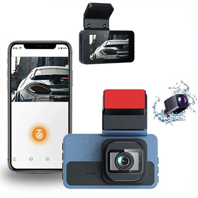SUGIFT 1080P Dual Dash Cam with Night Vision, Loop Recording, G-Sensor & 3" LCD – Front and Inside Car Camera for Driving Safety
