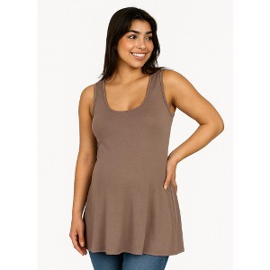 Maternity Scoop Neck Sleeveless Tank Top - 24seven Comfort Apparel™ - 1 of 4