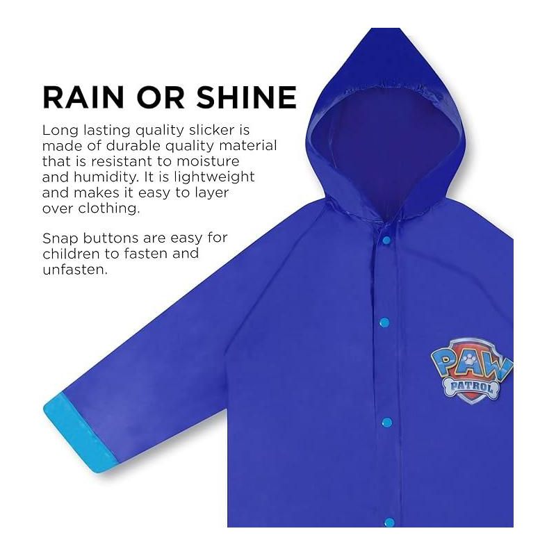 Paw Patrol Raincoat and Umbrella Set, Kids Ages 2-7 (Dark Blue), 3 of 7