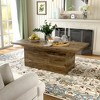 Modern Engineered Wood Center Coffee Tables for Living Room, Home Office Wooden Farmhouse Rustic Cocktail Tea Accent Table - 4 of 4