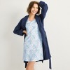 Lands' End Women's Cotton Short Sleeve Knee Length Nightgown - 4 of 4