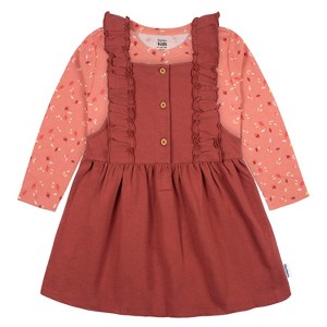Gerber Baby and Toddler Girls' Jumper & Top Set, 2-Piece - 1 of 4