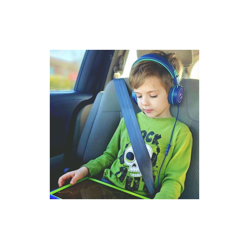KidJamz Safe Listening USB-C Headphones for Kids with Volume Limiter & LED Lights | MEE audio, 3 of 11