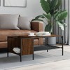 vidaXL Coffee Table with Rack Brown Oak 39.4 in.x20.1 in.x15.7 in. Engineered Wood - 3 of 4
