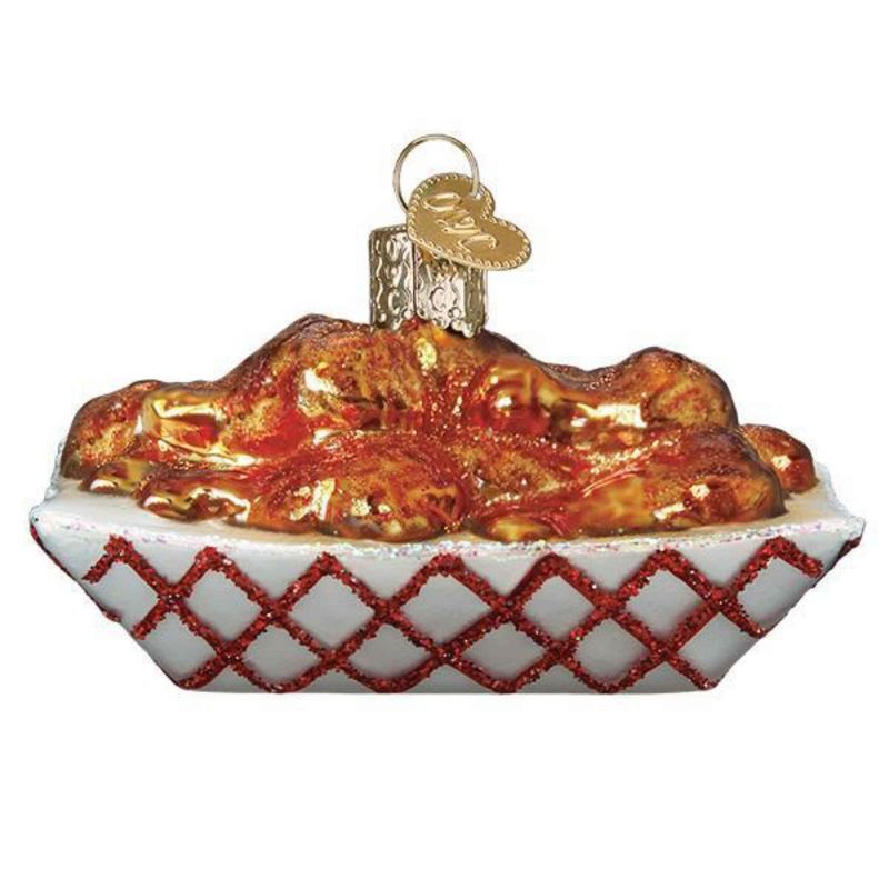 Old World Christmas 2.0 Inch Hot Wings With Dip Ornament Food Blue Cheese Tree Ornaments, 3 of 4