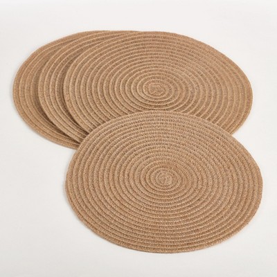 Saro Lifestyle Natural Design Placemat (Set of 4 pcs), Natural