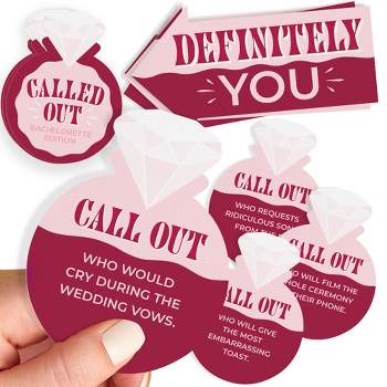 Big Dot of Happiness Called Out Bachelorette Card Game, Bachelorette Party Game, Fun Party Card Games, Bridal Shower Activity, 32 Cards and 10 Arrows