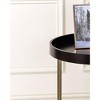 NicBex Round End Table with Clear Glass Table Top Small Side Table in Black Metal for Indoor Outdoor - 4 of 4
