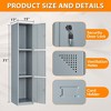 Mlezan 71" Metal Locker: Steel Storage for Bedroom, Gym, School, Office, or Garage.Ideal for Employee or Personal Use. - 2 of 4