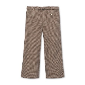 Girls' Organic Brushed Cotton Wide Leg Dress Pant, Kids - 1 of 3